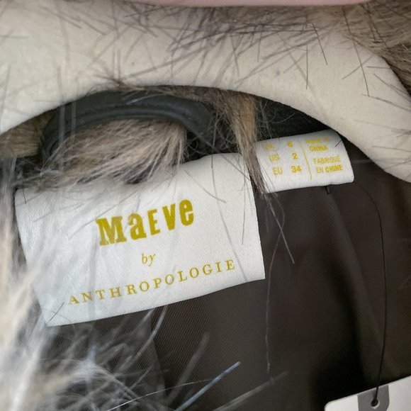 NWT 🔖 Anthropologie Green Faux Leather Jacket w/ Removable Faux Fur Collar - Picture 9 of 16